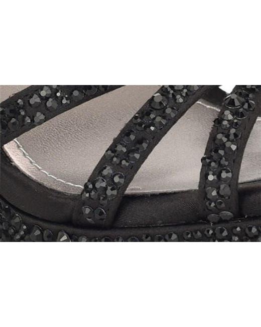 Nine West Black Lartay Platform Ankle Strap Sandal