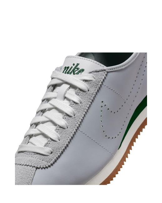 Nike Gray Cortez Leather Sneaker