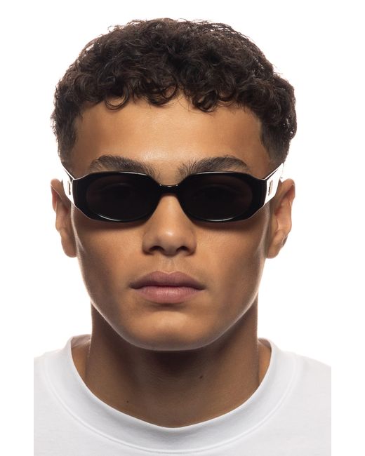 Le Specs Shebang Rectangular Sunglasses in Black Lyst