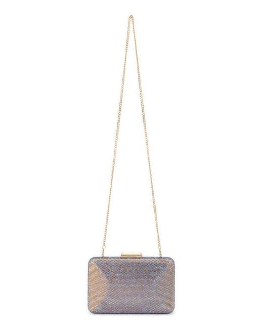 Olga Berg Purple Edith Iridescent Frame Clutch