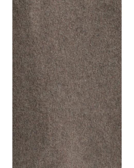Eileen Fisher Gray Shawl Collar Double Woven Wool Coat