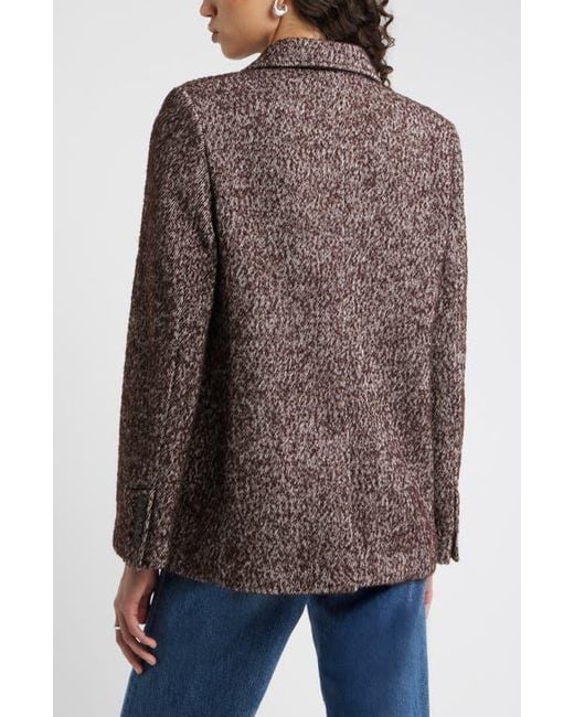 Nordstrom Gray The Liv Textured Boyfriend Blazer