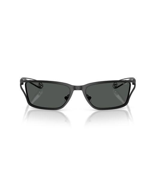 DIESEL Gray Dl1015 58Mm Rectangular Sunglasses