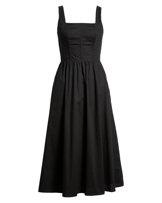 Chelsea28 Sleeveless Corset Bodice Dress in Black | Lyst