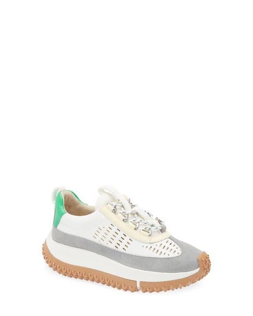 4Ccccees White Kapok Pinto Platform Sneaker