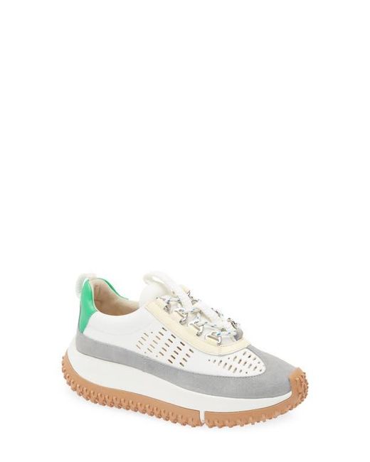 4Ccccees White Kapok Pinto Platform Sneaker