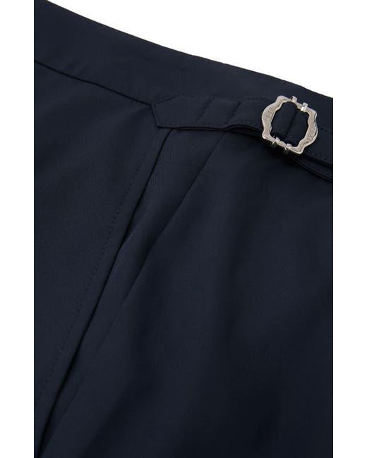Reiss Blue Sun Solid Side Adjuster Swim Trunks for men