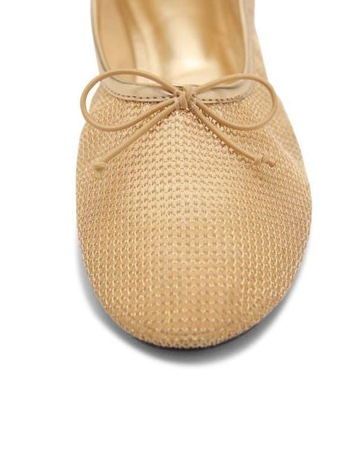 Mango Natural Mesh Ballerina Flat