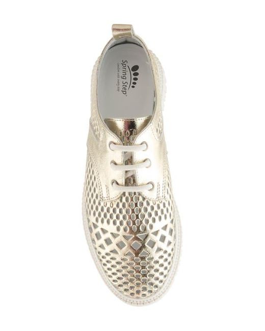 Spring Step White Perforated Sneaker