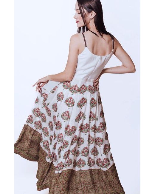 Ras Brown Linnea Ajrakh Print Gown