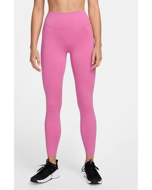 Nike Pink Universa Medium-Support High-Waisted Pocket 7/8 Leggings