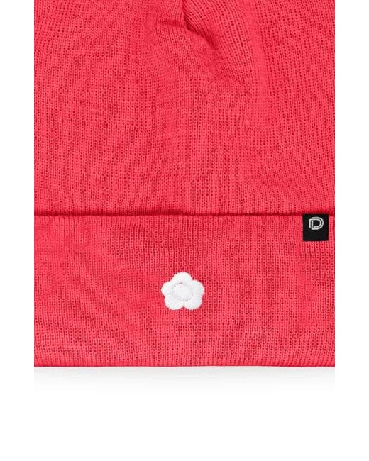 Alix Red Lil Flower Beanie Cap