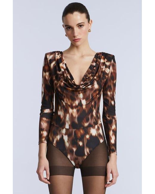 BCBGMAXAZRIA Multicolor Printed Bodysuit
