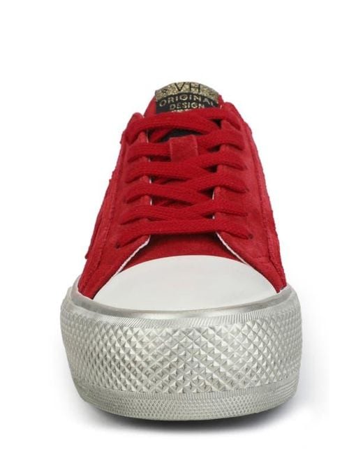 Vintage Havana Red Amaze Platform Metallic Sneaker
