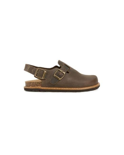 Celtic & Co. Brown Welt Sole Sling Back Clogs