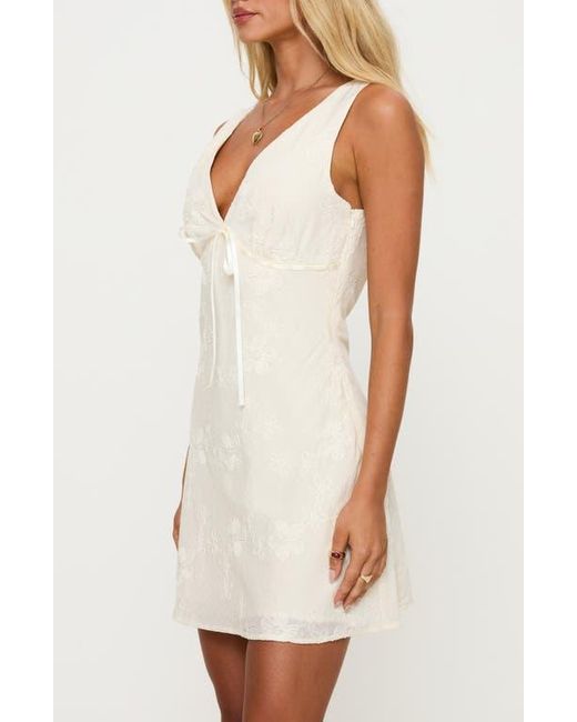 Princess Polly Faithfully Floral Embroidered Minidress in White | Lyst