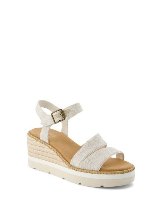 TOMS Metallic Darya Platform Wedge Sandal