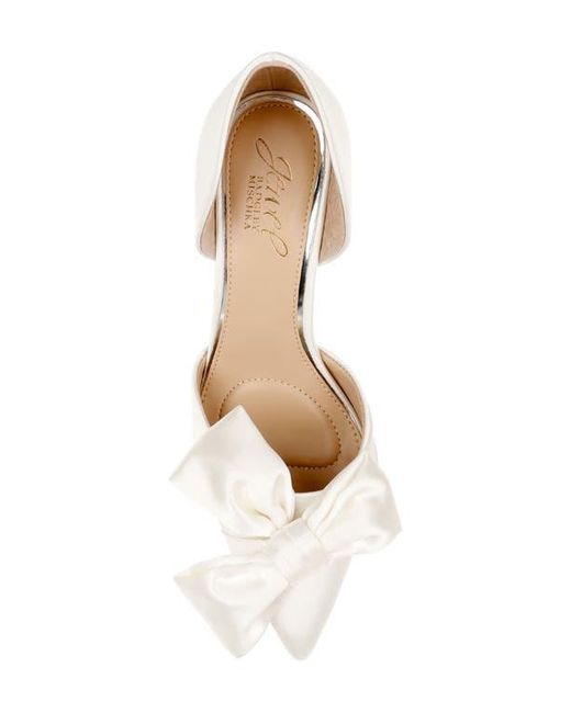 Badgley Mischka White Sidney Pointed Toe D'Orsay Pump