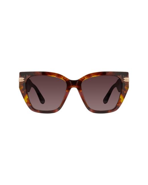 Stuart Weitzman Brown 53Mm Gradient Cat Eye Sunglasses