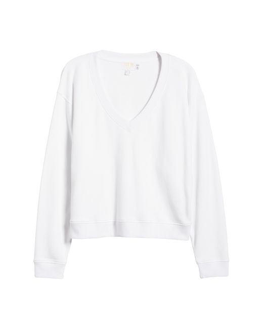 Nation Ltd White Wyatt Oversize Cotton Pullover