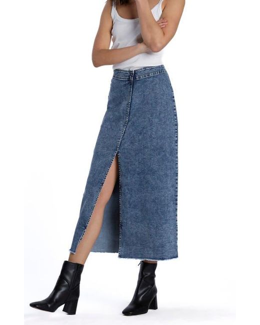 Wash Lab Denim Blue Side Hustle Denim Skirt