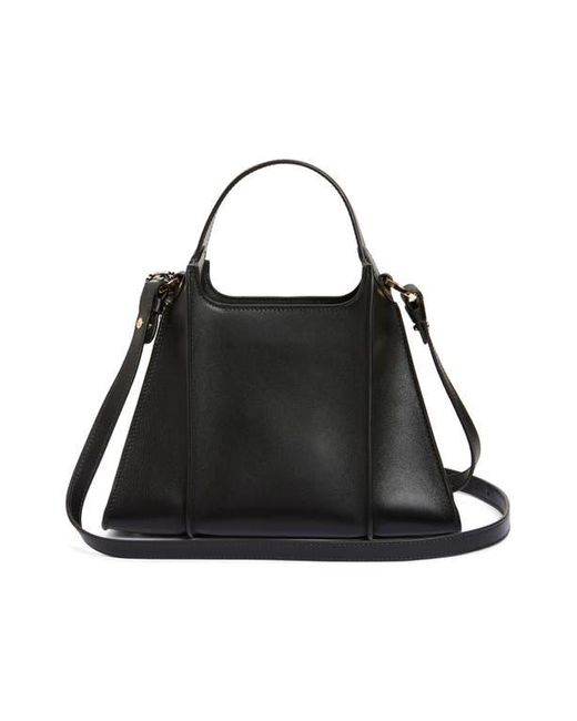 Strathberry Black Arkshell Top Handle Leather Bag