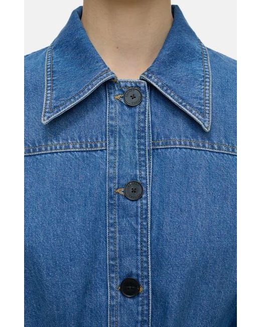 Closed Blue Long Sleeve Denim Midi Shirtdress