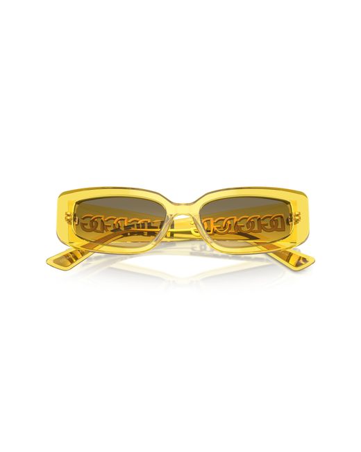 Dolce & Gabbana Yellow 54mm Gradient Cat Eye Sunglasses for men