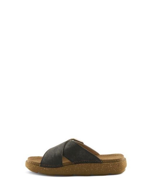 Flexus by Spring Step Black Aspa Slide Sandal