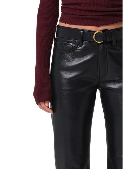 Citizens of Humanity Black Genova Coated Low Rise Bootcut Jeans