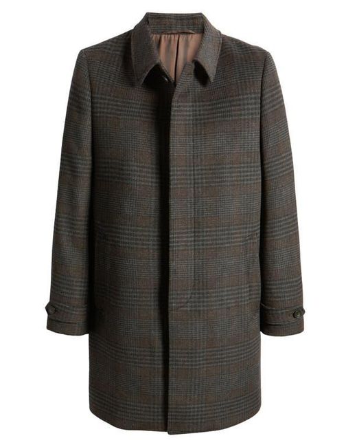 Hart Schaffner Marx Black Armitage Wool Blend Topcoat for men