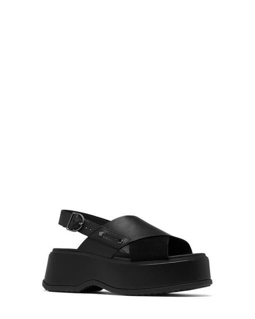 Sorel Black Dayspring Crisscross Sandal