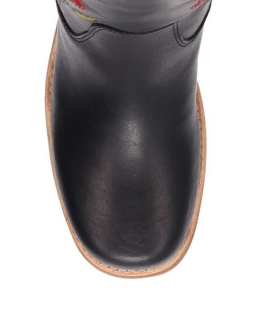 Dingo Black Bloom Embroidered Boot