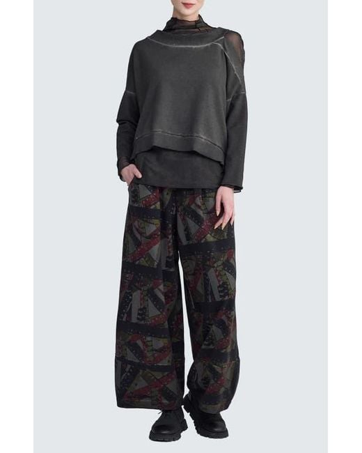 Luukaa Black Yara One-Shoulder Pullover
