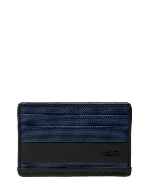 Tumi Blue Alpha Slim Nylon Card Case for men