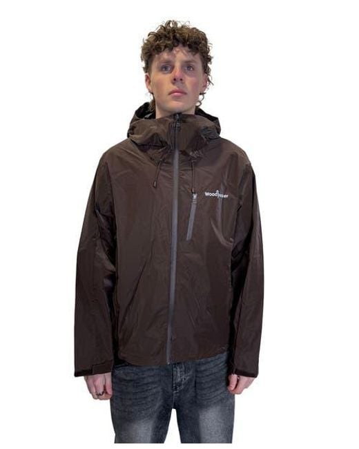 Woodpecker Brown Wind Rain Shell Jacket for men