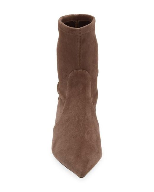 Stuart Weitzman Brown Stuart Supersculpt Pointy Toe Bootie 50