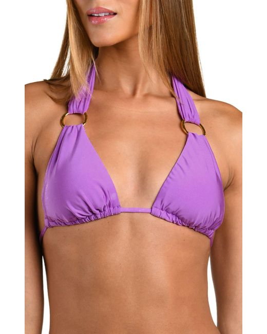 Sunshine 79 Purple Solids Triangle Bikini Top