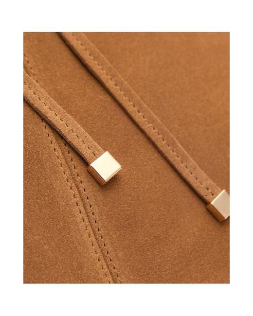 Mango Brown Suede Shopper Tote