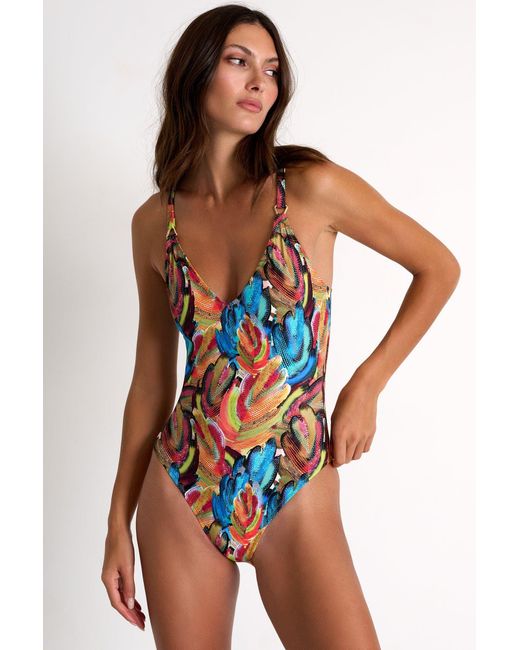 Shan Multicolor Timeless Thin Strap One-Piece