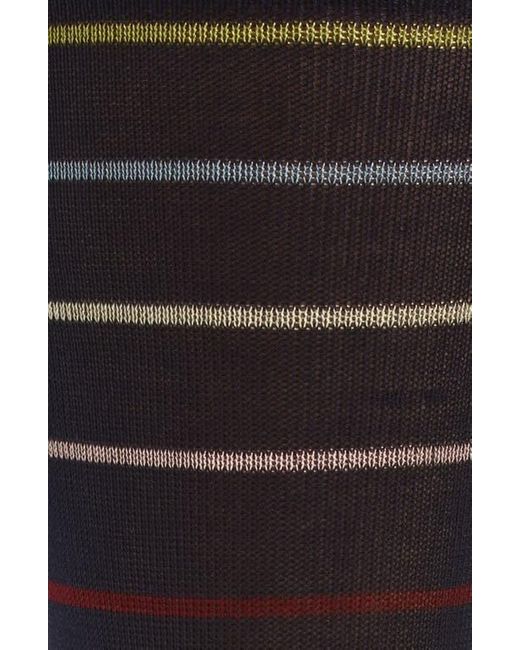 Paul Smith Black Keith Stripe Dress Socks for men