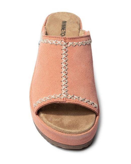 Minnetonka Pink Paislee Wedge Sandal