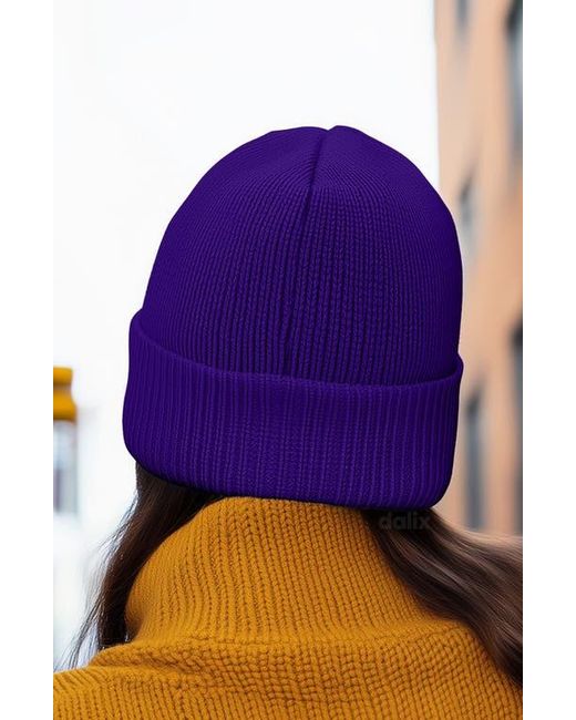 Alix Purple Lil Flower Beanie Cap