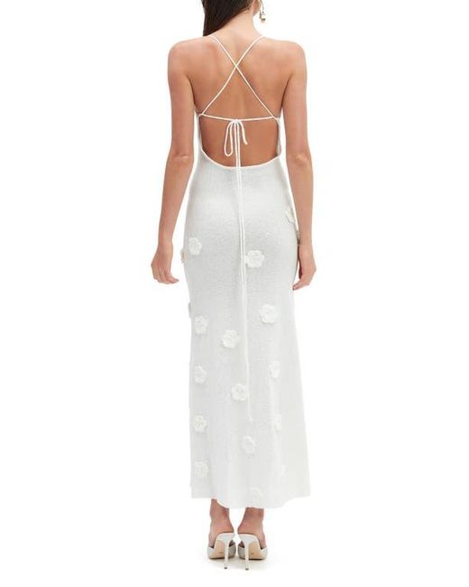 Bardot White Brody Knit Halter Dress
