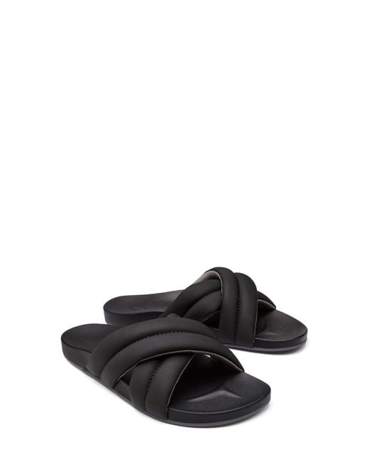 Olukai Hila Water Resistant Slide Sandal in Black | Lyst