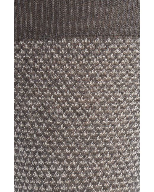 Canali Gray Micropattern Cotton Dress Socks for men