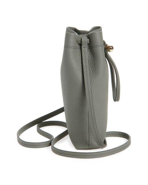 Strathberry Gray Large Osette Leather Bucket Bag
