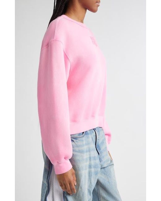 Alexander Wang Red Essential Logo Cotton Blend Sweatshirt