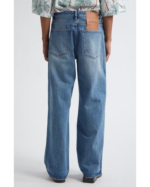 Jacquemus Blue Le De-Nîmes Large Straight Leg Jeans for men