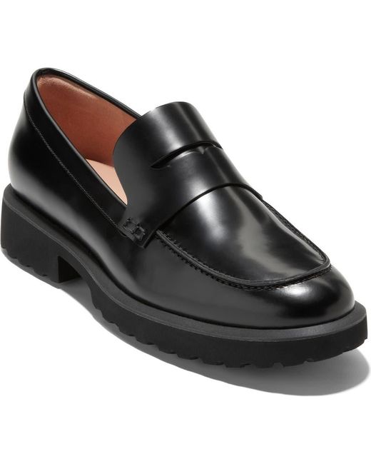 Cole Haan Black Geneva Platform Penny Loafer